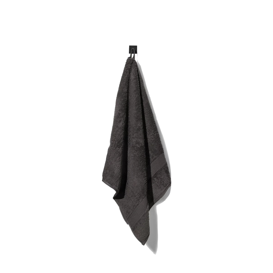 Asciugamano da bagno grigio scuro 50x100 cm 2 pezzi