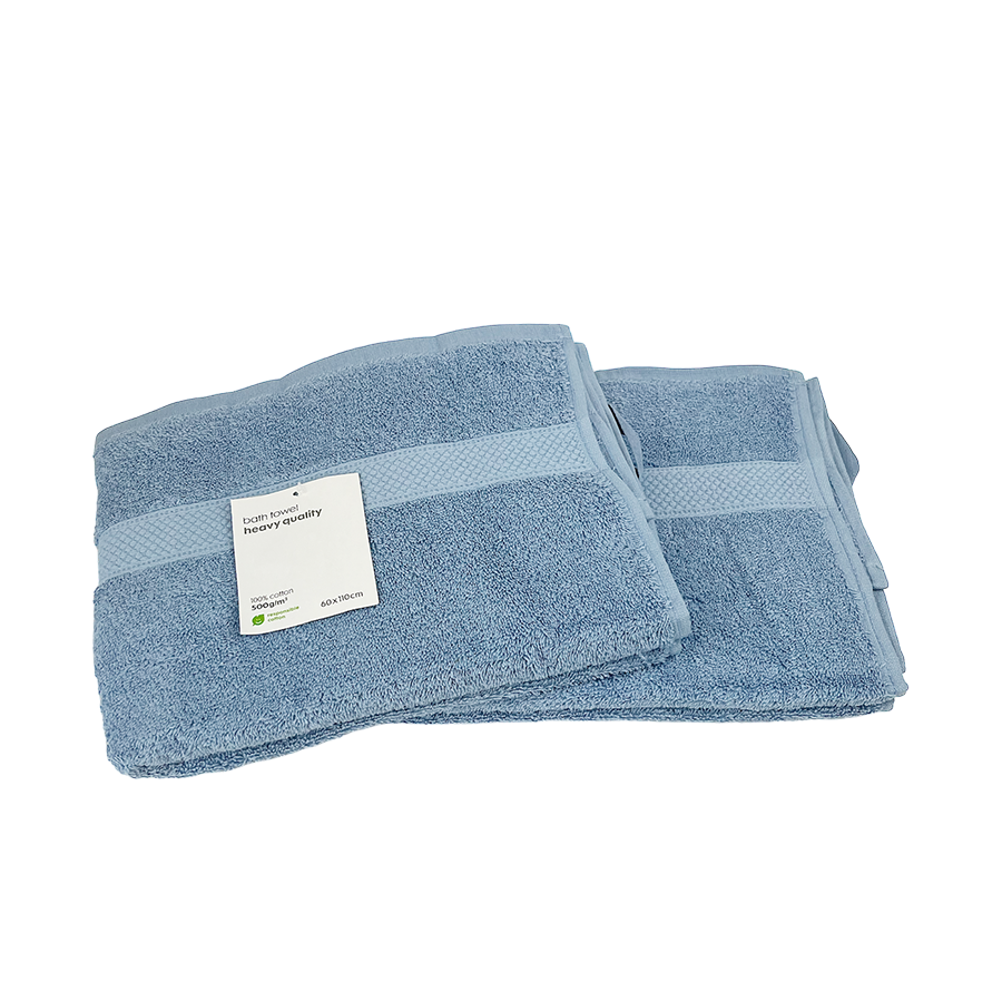 Telo bagno blu ghiaccio 60x110 cm 2 pezzi