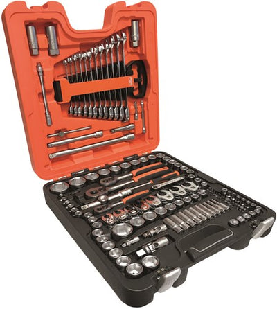 Bahco 1 4' - 3 8' -1 2' square drive socket set with combination ratchet wrench set - 137 pieces - s137