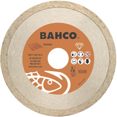Mola Bahco | diamante | per ceramiche e piastrelle | 125 x 1,2 x 22,23 mm - 3916-125-10p-ce