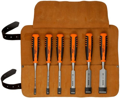 Bahco 424p-s6-lr | professional chisel set | 6-piece | 424p-s6-lr - two-component handle