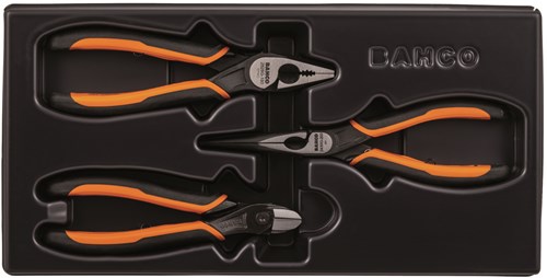 Juego de herramientas Bahco ergo™ | alicates combinados | alicates de corte lateral | alicates de punta fina - 3 piezas - 9897 g 3