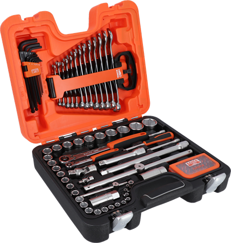 Set di prese Bahco 1 4 e 1 2 | cricchetti reversibili | esagono | metrico | comprese chiavi combinate | chiavi e inserti esagonali - 96 pezzi - custodia - s95