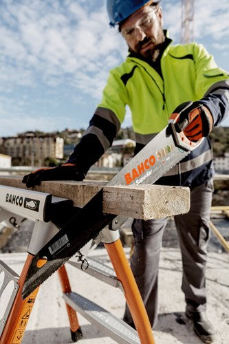 Bahco handzaag met rubberinleg in grip. dubbel getand 22 hardpoint