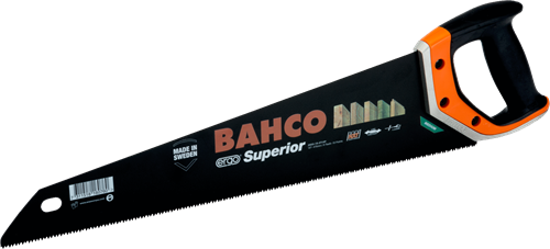 Bahco handzaag met rubberinleg in grip. dubbel getand 22 hardpoint