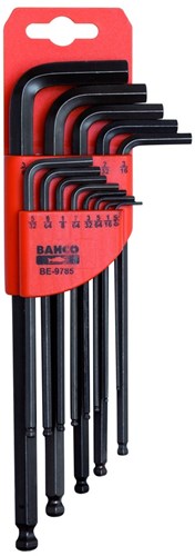 Set chiavi esagonali Bahco lunghe + estremità sferica