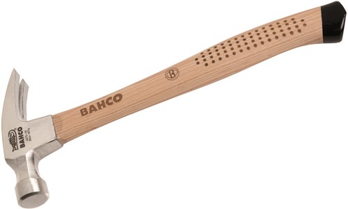 Martillo de orejas Bahco | mango de madera de nogal | garra recta | 32 mm | 570 g | 20 onzas - 427s-20