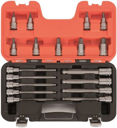 Bahco screwdriver socket wrenches 1 2 | hexagon | metric - 18-piece - case - s18hex