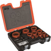 Set di seghe a tazza bimetalliche Bahco sandflex® | per metallo e legno | 16 mm - 83 mm - 18 pezzi - 3834-set-152