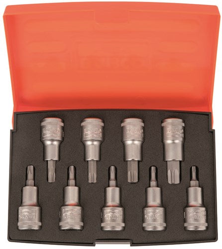 Llaves de vaso destornillador Bahco 1 2 | hexágono | Puntas torx® - 9 piezas - estuche - s9torx
