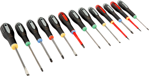 Bahco schroevendraaierset xl | gekleurd | be-9875 - 13-delig