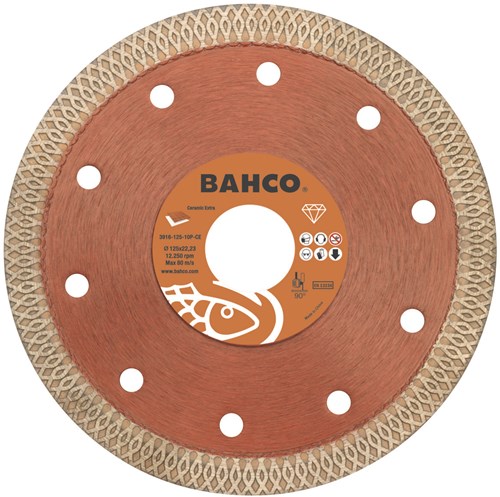 Mola Bahco | diamante | per ceramiche e piastrelle | 125 x 1,2 x 22,23 mm - 3916-125-10p-ce