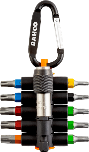 Pezzi adesivi Bahco | 59s tcs11-1 - inserti torx colorati con portainserti magnetico