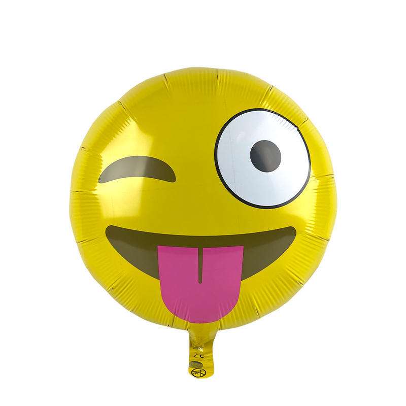 Palloncino foil emoji che fa l'occhiolino ø46cm