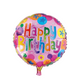 Globo foil feliz cumpleaños bolas rosas ø46cm