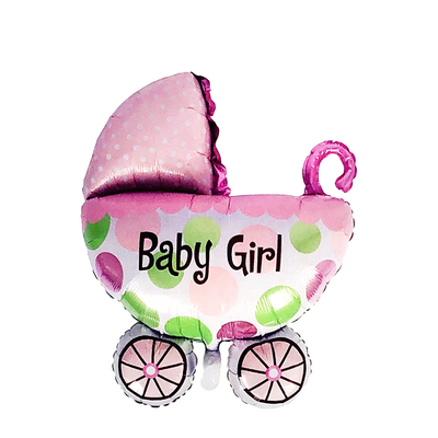 Passeggino in foil a palloncino per bambina 108x82cm