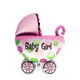 Globo foil cochecito bebe niña 108x82cm