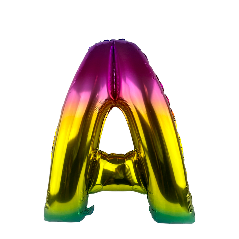 Palloncino foil lettera a arcobaleno 86 cm