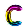 Palloncino foil lettera c arcobaleno 86 cm