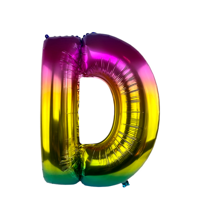 Palloncino foil lettera d arcobaleno 86 cm