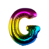 Palloncino foil lettera g arcobaleno 86 cm