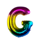 Globo foil letra g arcoiris 86cm