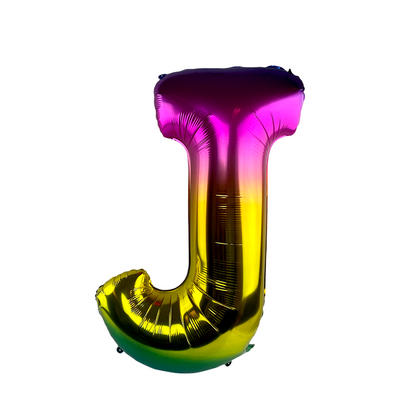 Palloncino foil lettera j arcobaleno 86 cm