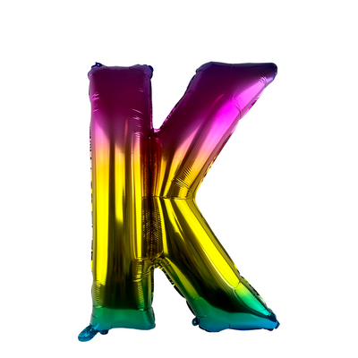 Ballon folie letter k rainbow 86cm