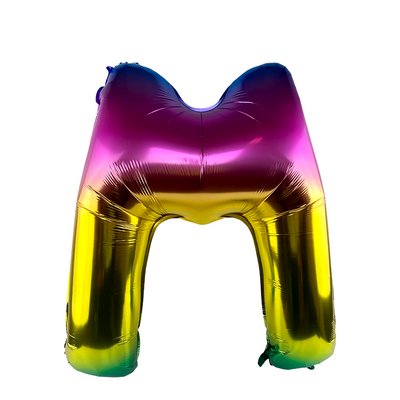 Ballon folie letter m rainbow 86cm