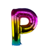 Globo foil letra p arcoiris 86cm