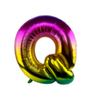 Palloncino foil lettera q arcobaleno 86 cm