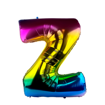 Palloncino foil lettera z arcobaleno 86 cm