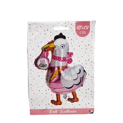 Palloncino foil cicogna bimba 67x72cm