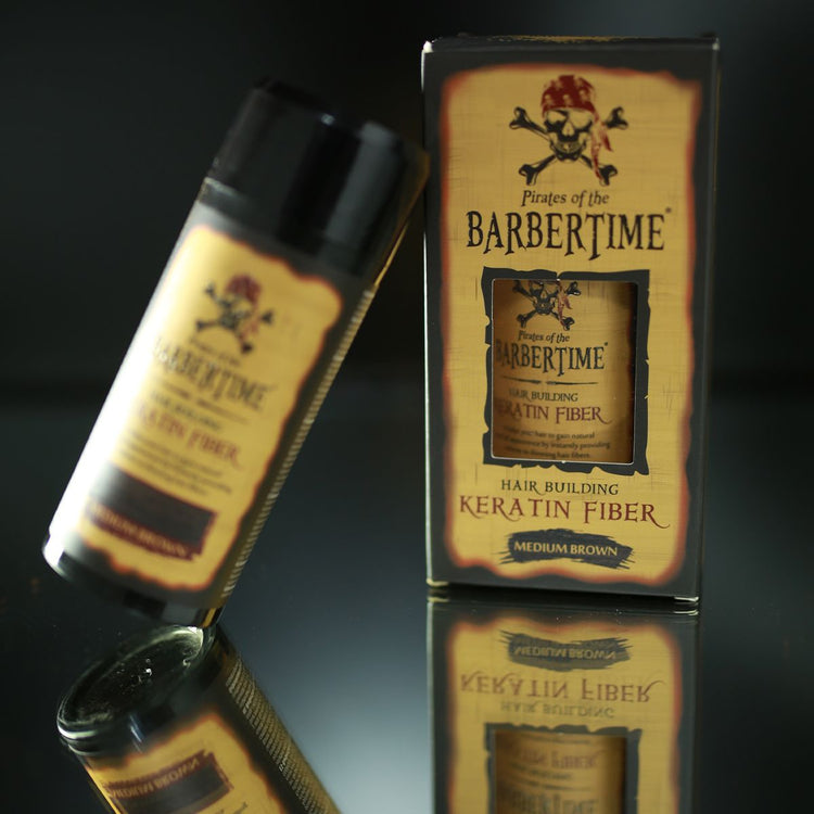 Barbertime hair building keratin fiber medium brown 21gr.