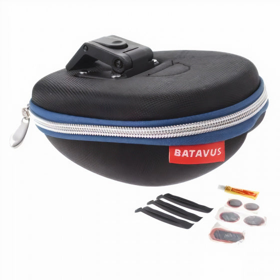 Batavus Saddle Bags con contenido Klick 1.3 litros Black Blue