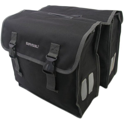Basil Mara XL Doppia bicicletta - 35L - Acqua -Repellente - Riflette - Nero