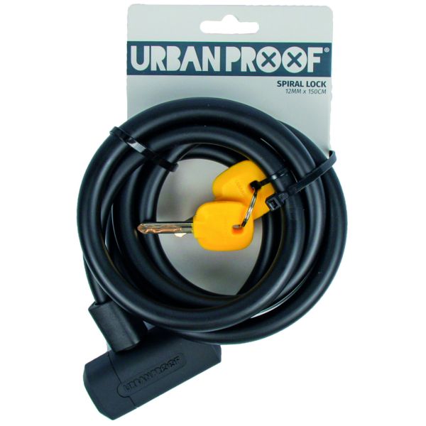 Lock a spirale urbano -resistente 12mm*150 cm nero