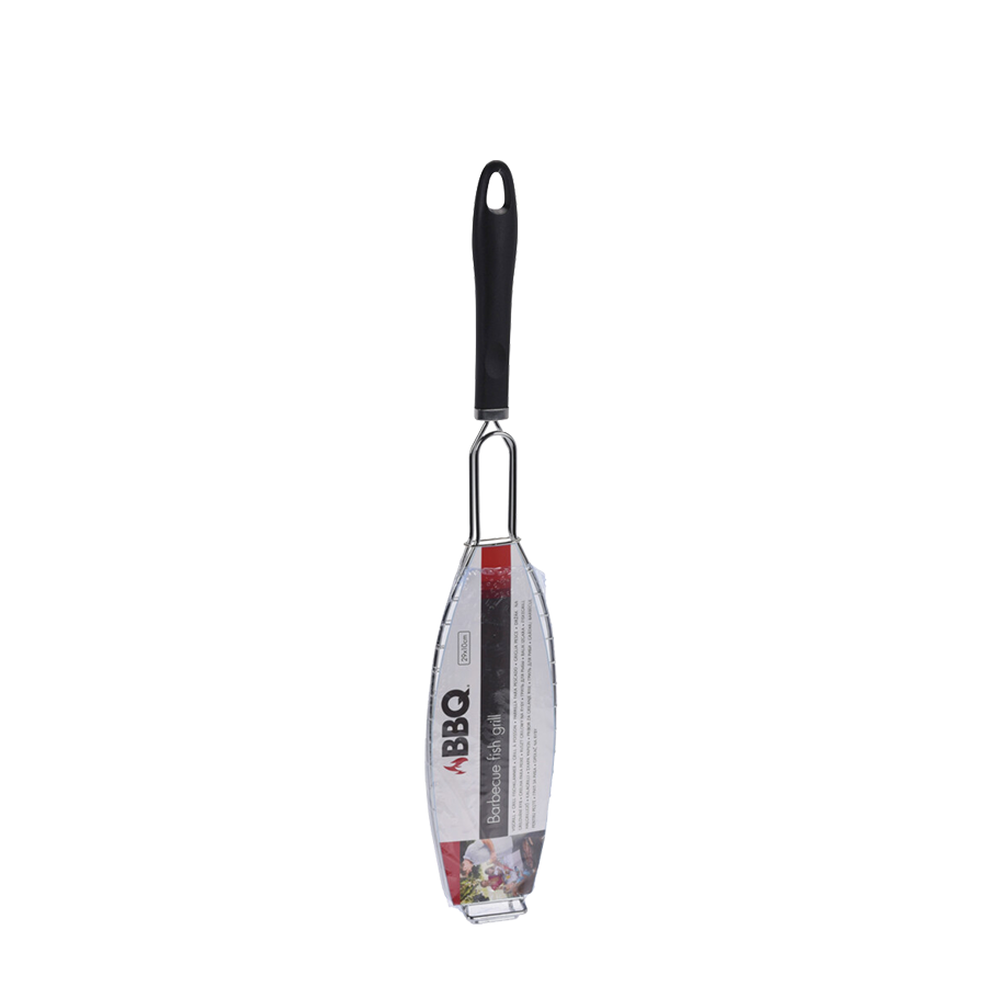 BBQ BBQ Fish Grill 58 cm Negro Chrome