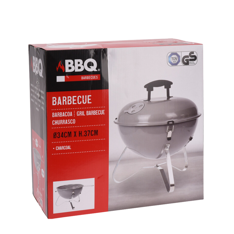 Pic tavolo barbecue barbecue rotondo grigio ø34cm