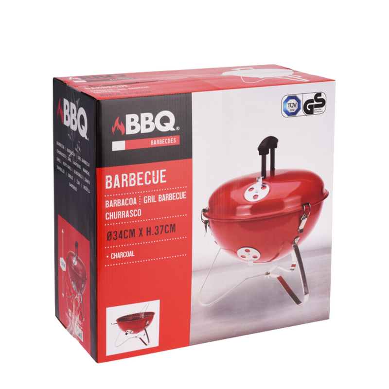 Pic tavolo barbecue barbecue rotondo rosso ø34cm