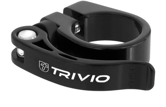 Trivio - zadelpenklem aluminium zwart 34.9mm quick release