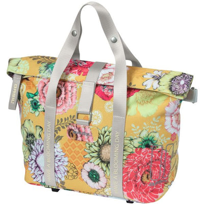 Basil Bloom Field Mik Fietshandbag - Geel, Compact and Durable - 8-11L