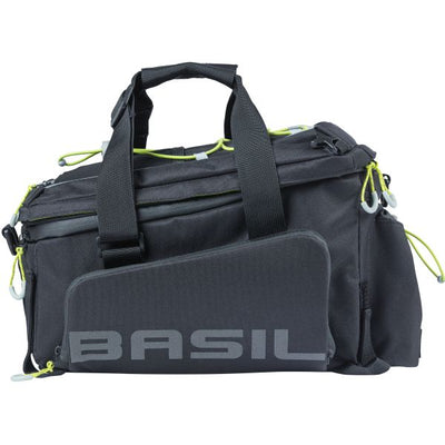 Basil Miles XL Pro Bagugh Threat Bag - Waterproof - Sporty - Black Lime - 9-36L - MIK RT Adapter Plaps