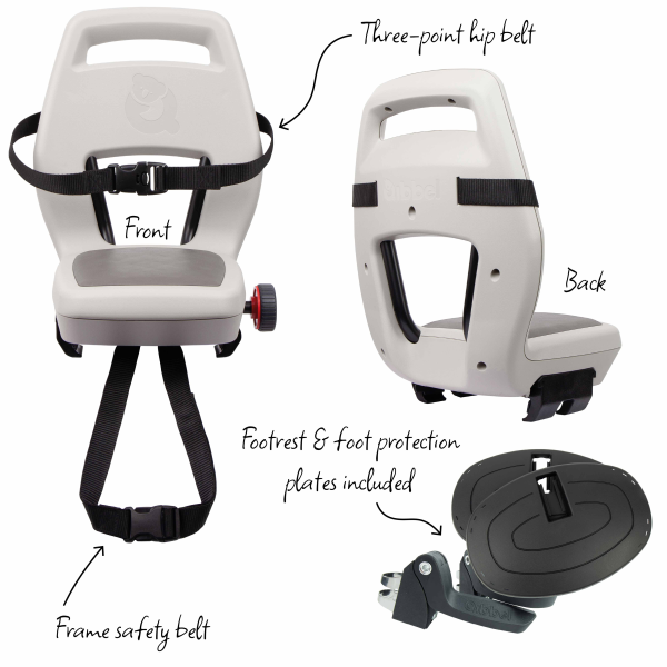 Qibbel rear seat junior pebble gray q365