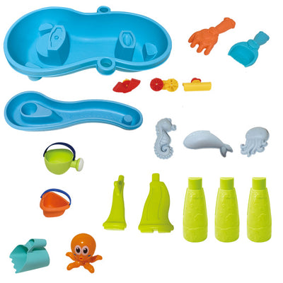 Beach toys zand- en watertafel met accessoires 19-delig