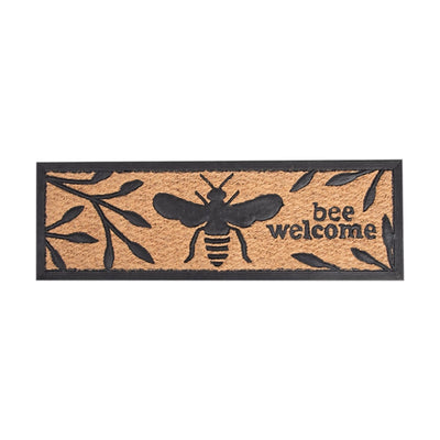 Esschert design deurmat bijenprint rubber kokos 25x75,5cm