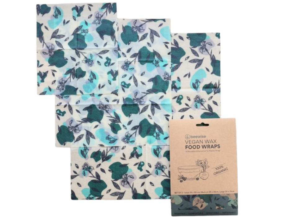 Bewise Vegan Food Wraps - Juego de 3 - Azul