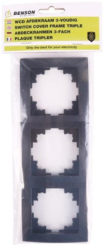 Telaio di copertura a 3 pieghe Benson nero - 4650039