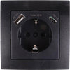 Presa da incasso Benson RA + USB e USB-C nera - 4650032