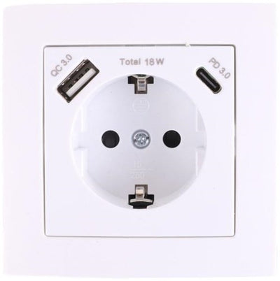Presa da incasso Benson RA + USB + USB-C bianca - 4650012